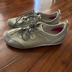 Geox Respira Gray Leather Sneakers Women's Size 6 Comfort Please See
